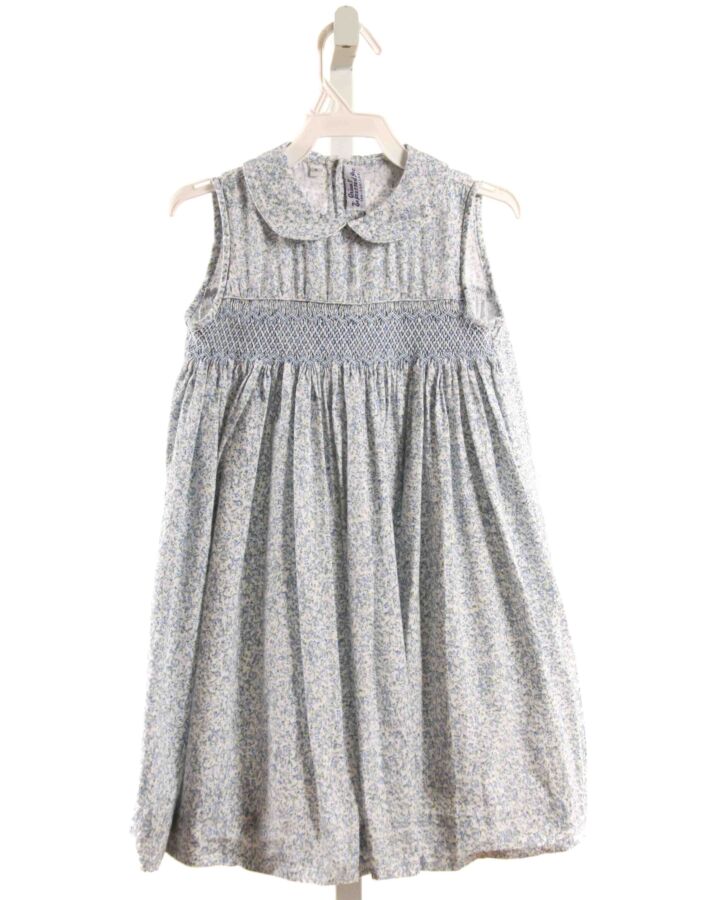 ORIENT EXPRESSED  LT BLUE  FLORAL SMOCKED DRESS