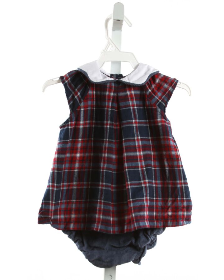 BELLA BLISS  NAVY FLANNEL PLAID  2-PIECE OUTFIT