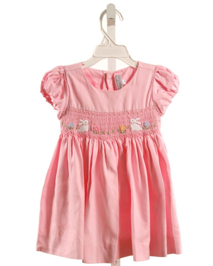 FANTAISIE KIDS  PINK   SMOCKED DRESS