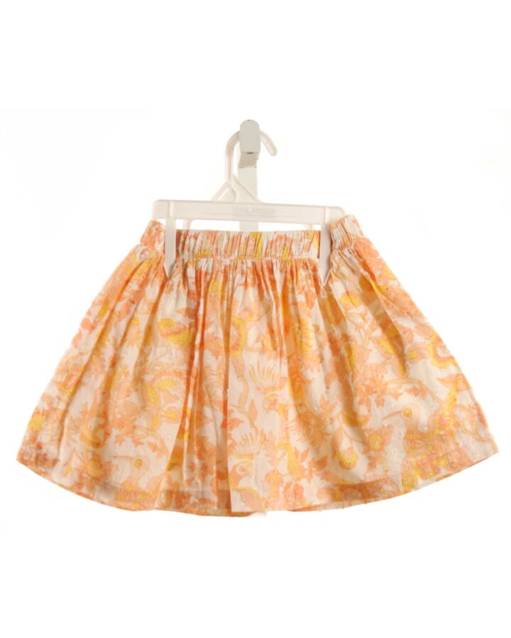 COTTON KIDS  ORANGE  FLORAL  SKIRT