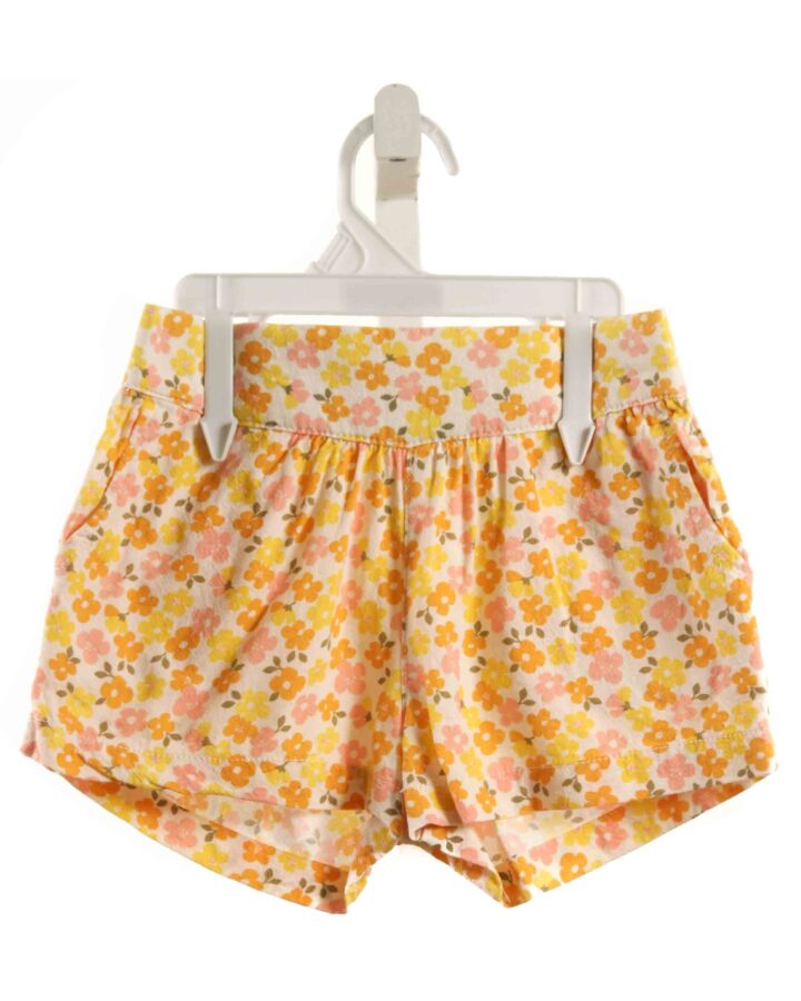 COTTON KIDS  YELLOW  FLORAL  SHORTS