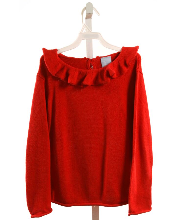 BELLA BLISS  RED    SWEATER WITH RUFFLE
