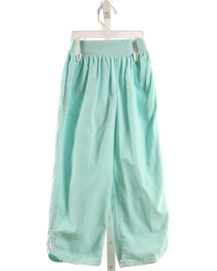 ALICE KATHLEEN  AQUA CORDUROY   PANTS WITH PICOT STITCHING