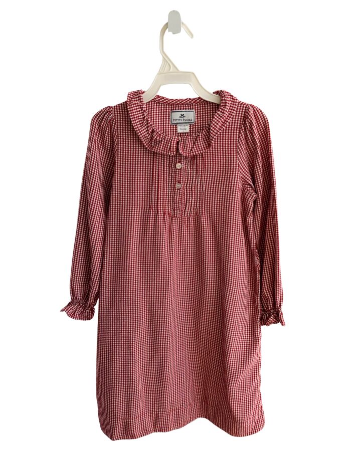 PETITE PLUME  RED  GINGHAM  LOUNGEWEAR WITH RUFFLE