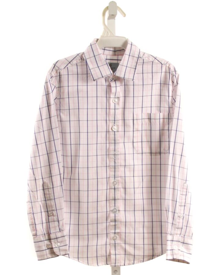 CLASS CLUB  WHITE  PLAID  DRESS SHIRT