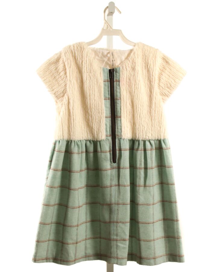 VIGNETTE  BLUE WOOL PLAID  DRESS