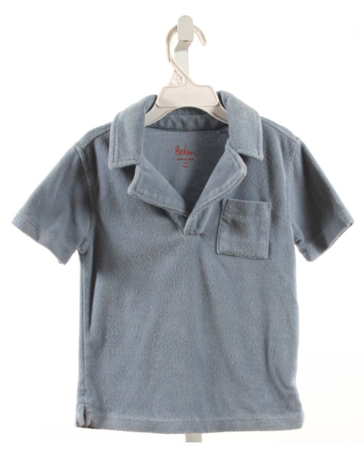 MINI BODEN  BLUE TERRY CLOTH   KNIT SS SHIRT