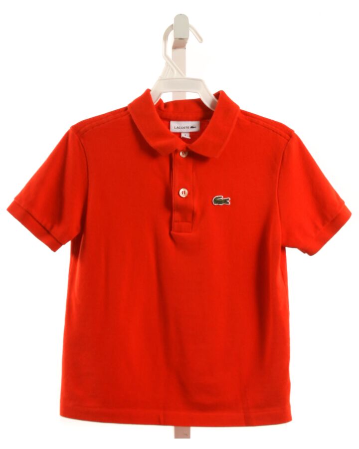 LACOSTE  RED    KNIT SS SHIRT