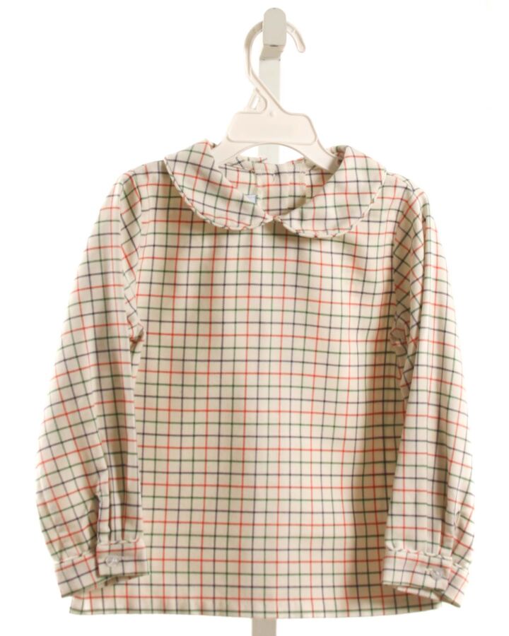 LITTLE ENGLISH  IVORY  WINDOWPANE  DRESS SHIRT