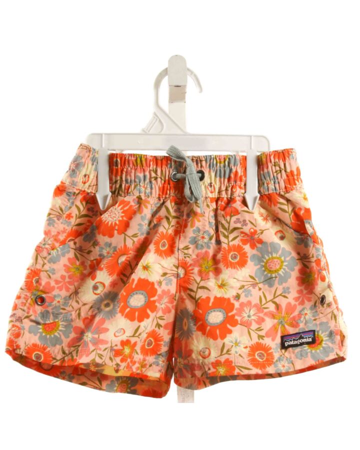 PATAGONIA  ORANGE  FLORAL  SHORTS