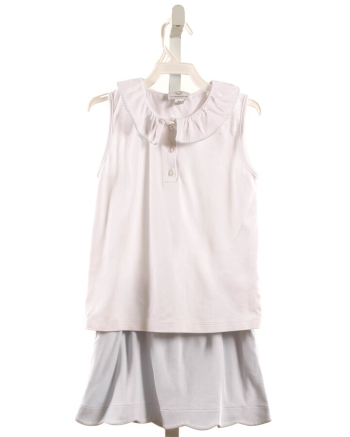 THE PROPER PEONY  WHITE    2-PIECE OUTFIT WITH PICOT STITCHING