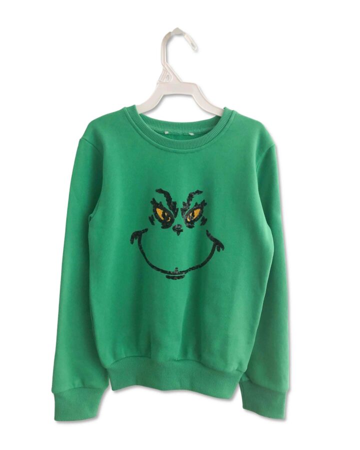 NO TAG  GREEN   SEQUINED PULLOVER
