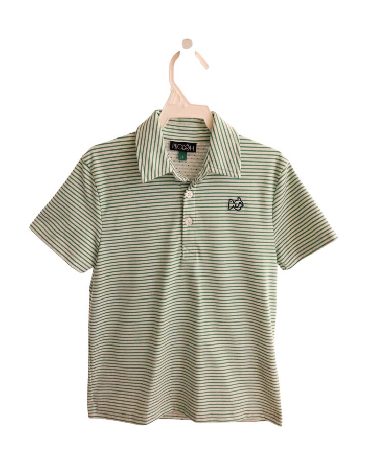 PRODOH  GREEN  STRIPED  KNIT SS SHIRT