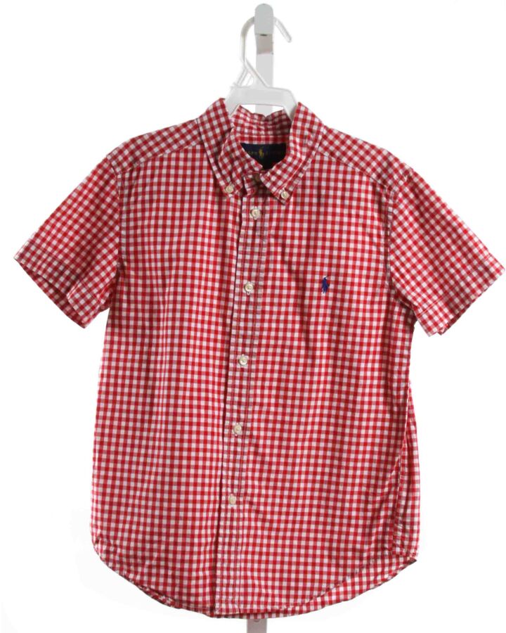 RALPH LAUREN  RED  GINGHAM  DRESS SHIRT