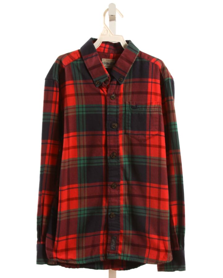 SOUTHERN MARSH  RED FLANNEL PLAID  DRESS SHIRT