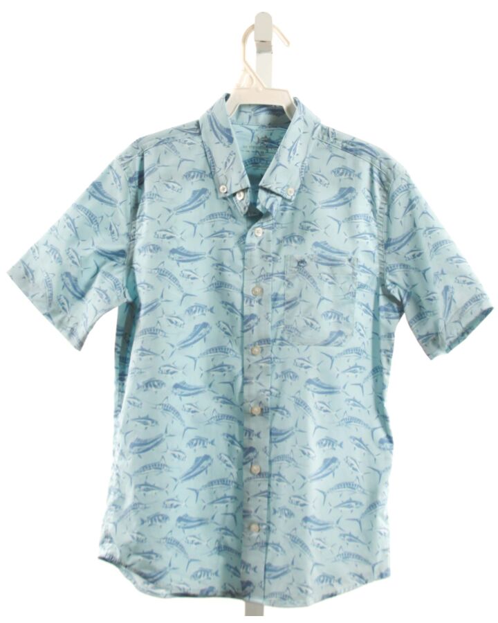 SOUTHERN TIDE  AQUA    DRESS SHIRT
