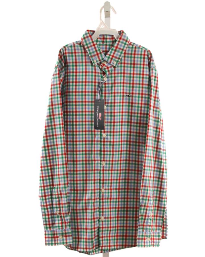 VINEYARD VINES  MULTI-COLOR  PLAID  DRESS SHIRT