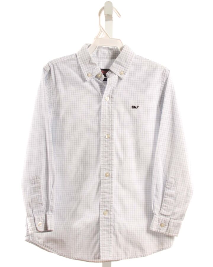 VINEYARD VINES  WHITE  WINDOWPANE  DRESS SHIRT