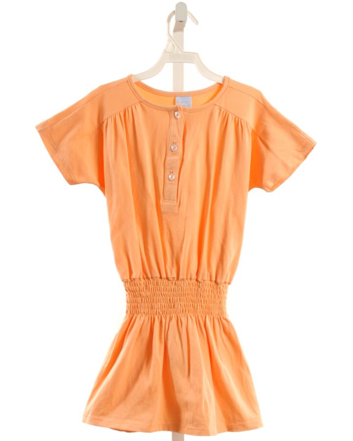 BELLA BLISS  ORANGE   SMOCKED KNIT DRESS