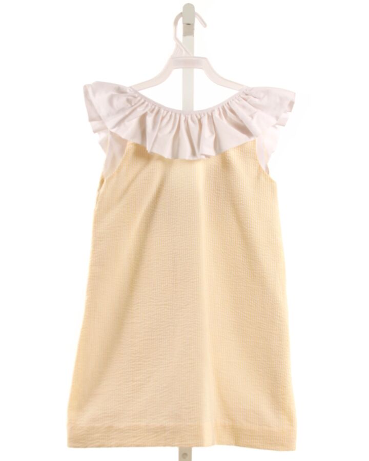 NANTUCKET KIDS  YELLOW SEERSUCKER STRIPED  DRESS WITH RUFFLE