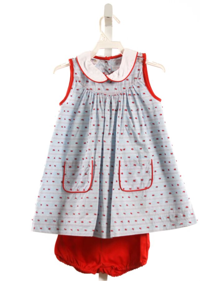 LA PETITE FLEUR  LT BLUE SWISS DOT   DRESS