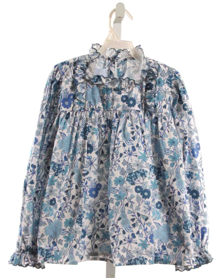 BELLA BLISS  BLUE  FLORAL  SHIRT-LS