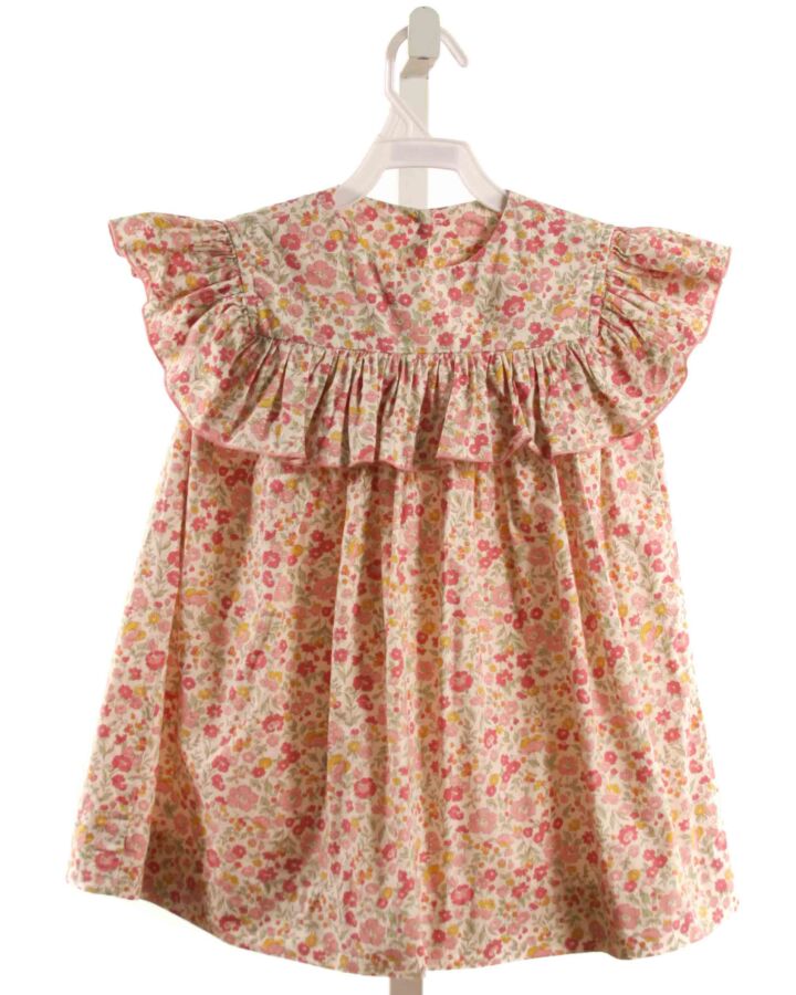 JAMES & LOTTIE  PINK  FLORAL  DRESS WITH RUFFLE