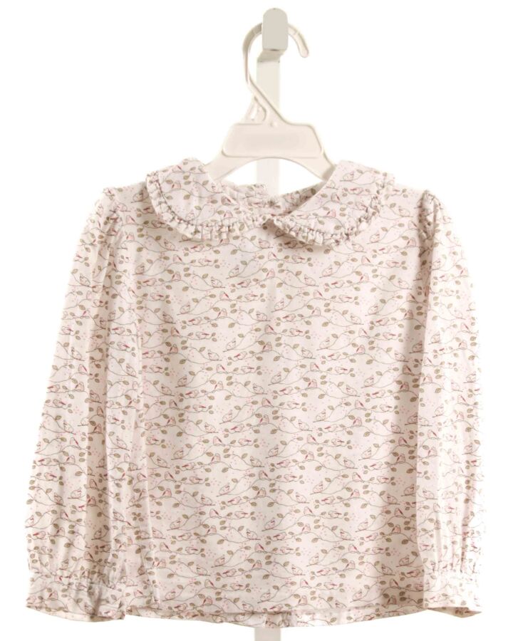 LITTLE ENGLISH  PINK  FLORAL PRINTED DESIGN SHIRT-LS