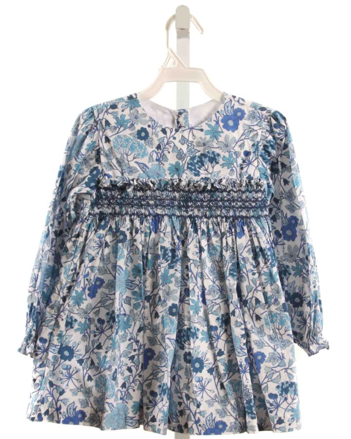 BELLA BLISS  BLUE  FLORAL SMOCKED DRESS