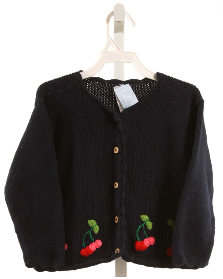 BELLA BLISS  NAVY   EMBROIDERED CARDIGAN