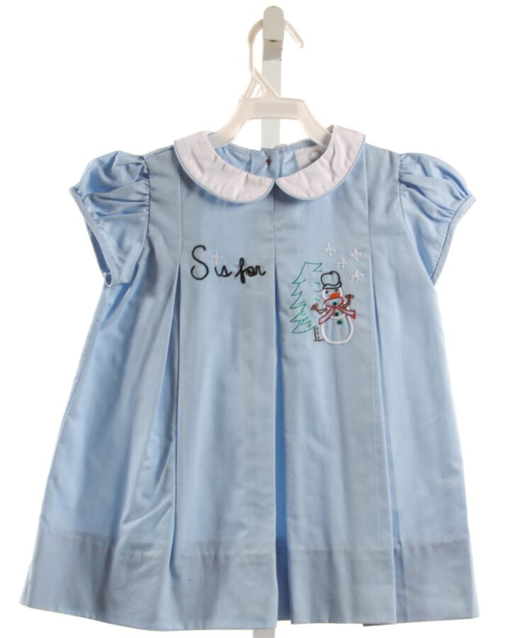 THE PROPER PEONY  LT BLUE   EMBROIDERED DRESS