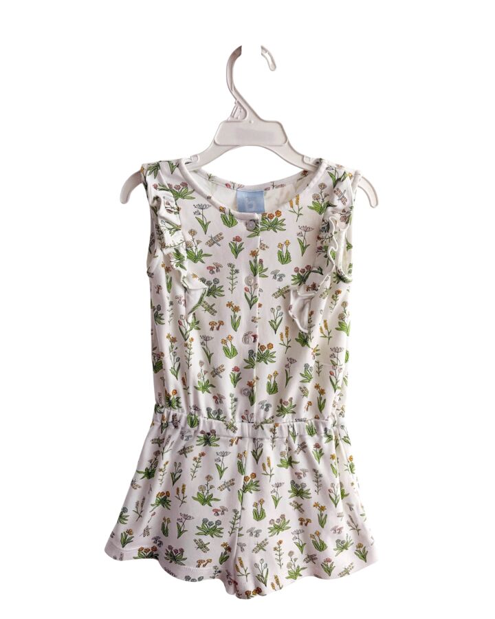 BELLA BLISS  WHITE  FLORAL  ROMPER WITH RUFFLE