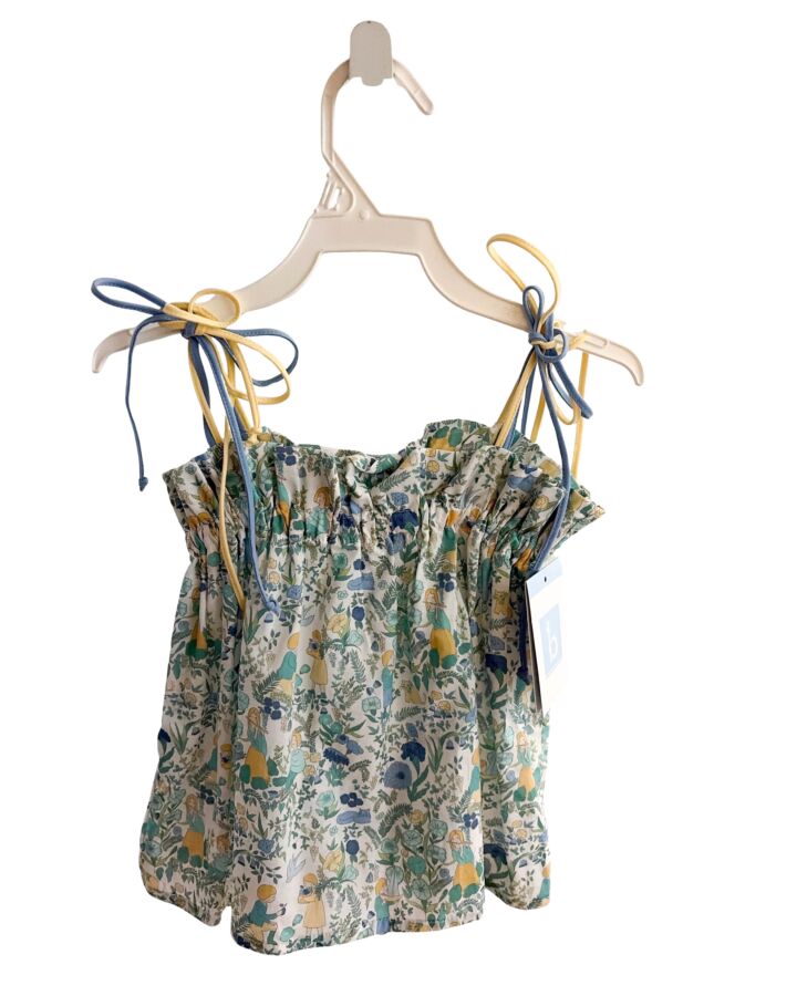 BELLA BLISS  BLUE  FLORAL  SLEEVELESS SHIRT