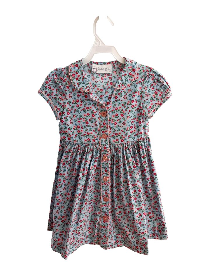 RACHEL RILEY  BLUE  FLORAL  DRESS WITH RIC RAC