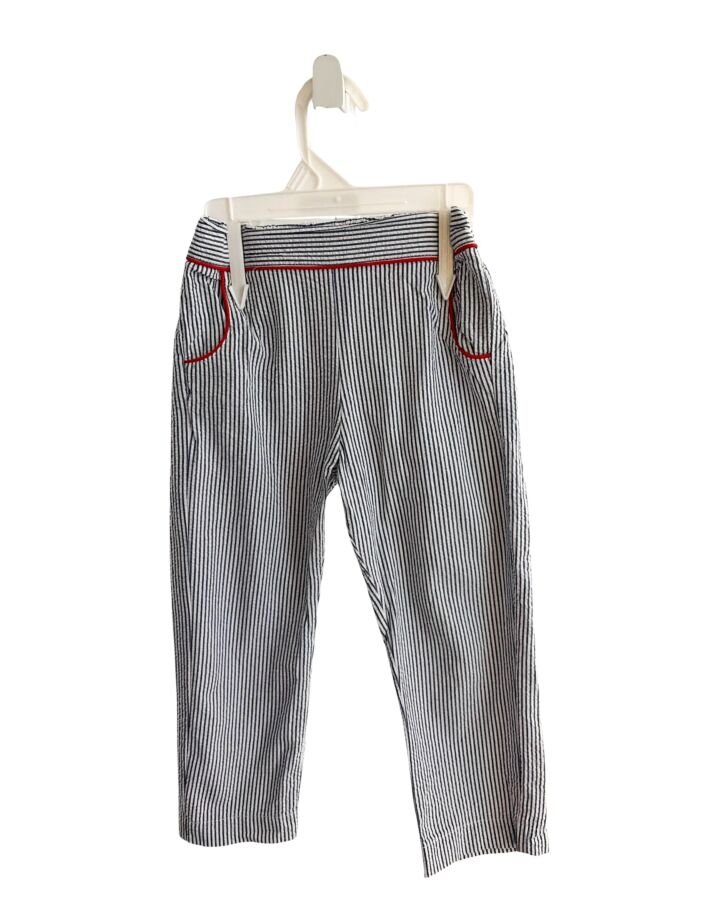 BELLA BLISS  BLUE SEERSUCKER STRIPED  PANTS
