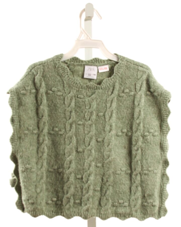 ZARA  GREEN    SLEEVELESS SHIRT