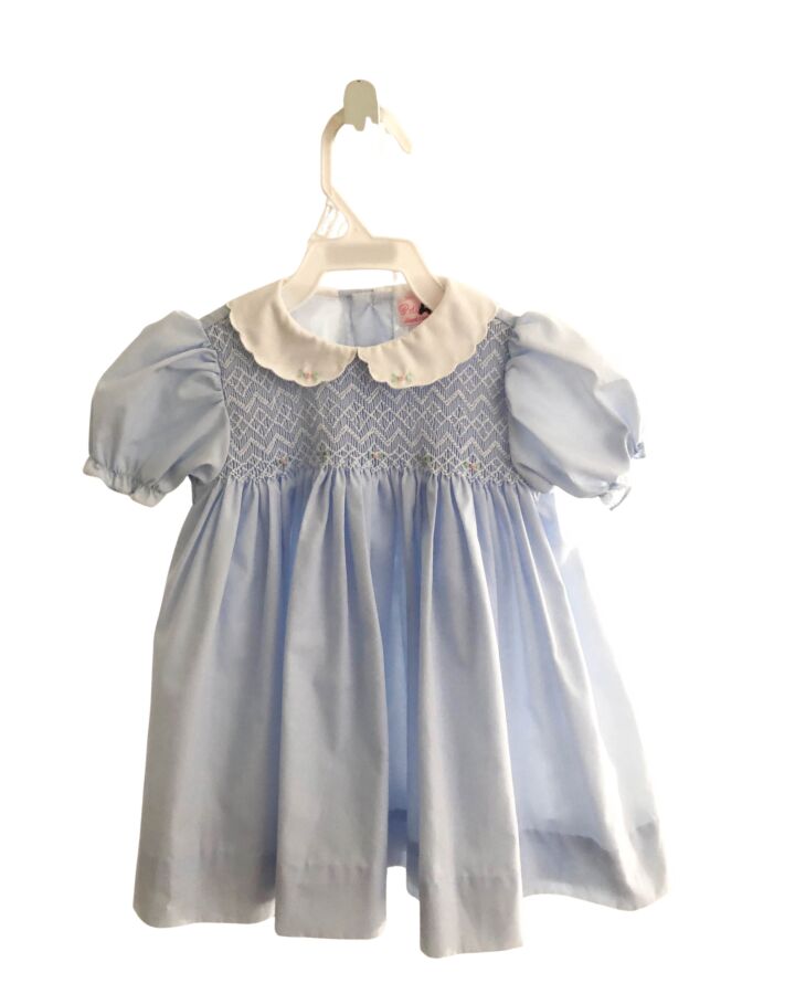 PETIT AMI  LT BLUE   SMOCKED DRESS