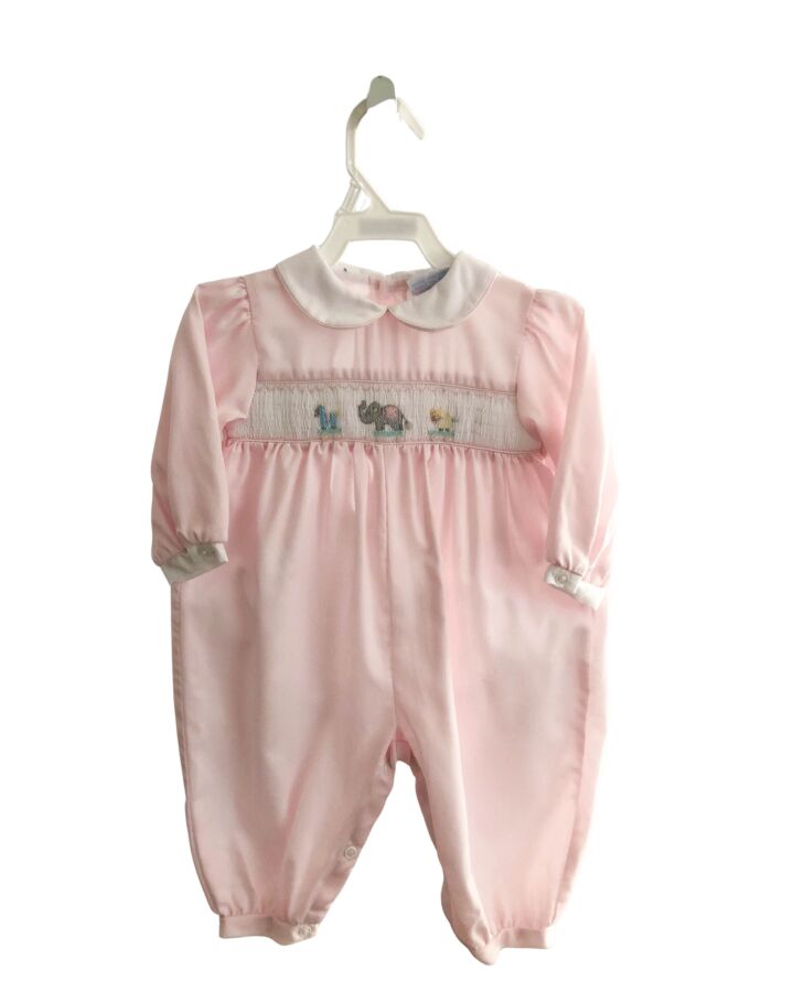 PETIT AMI  PINK PIQUE  SMOCKED ROMPER