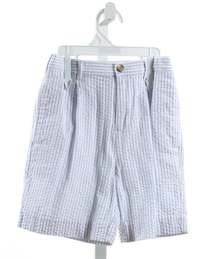 TALBOTS  LT BLUE SEERSUCKER STRIPED  SHORTS