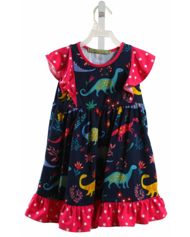 MILLIE LOVES LILY  NAVY  FLORAL  KNIT DRESS