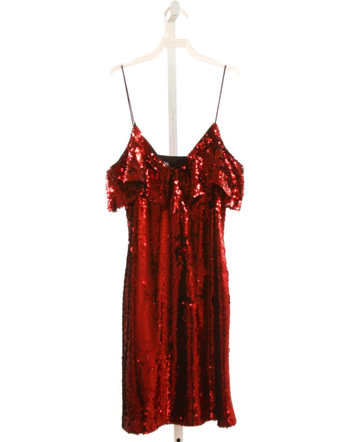 ZARA  CRIMSON   SEQUINED PARTY DRESS