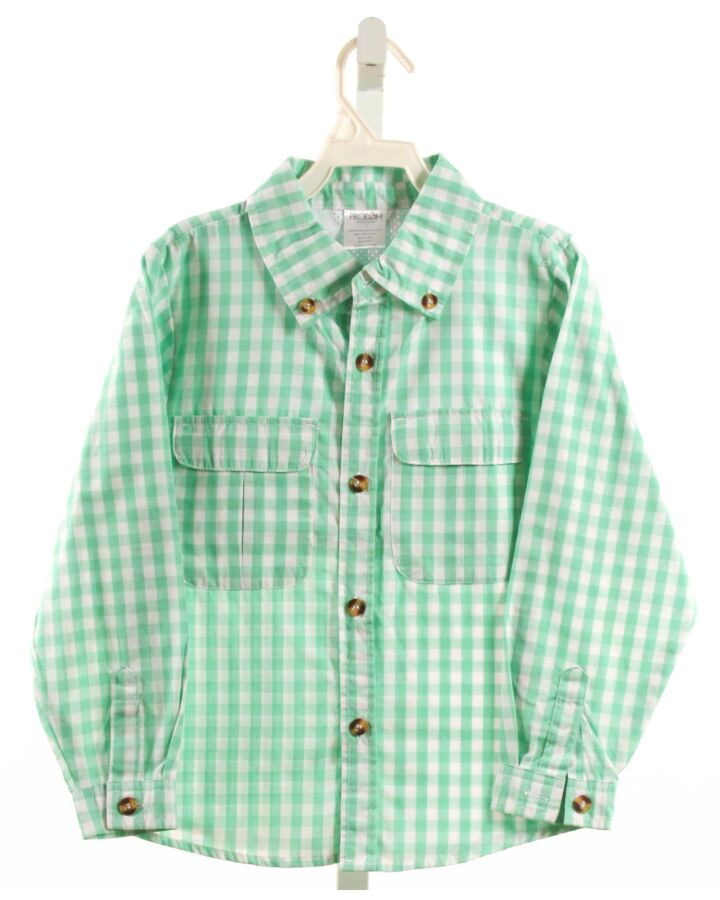 PRODOH  MINT  GINGHAM  DRESS SHIRT