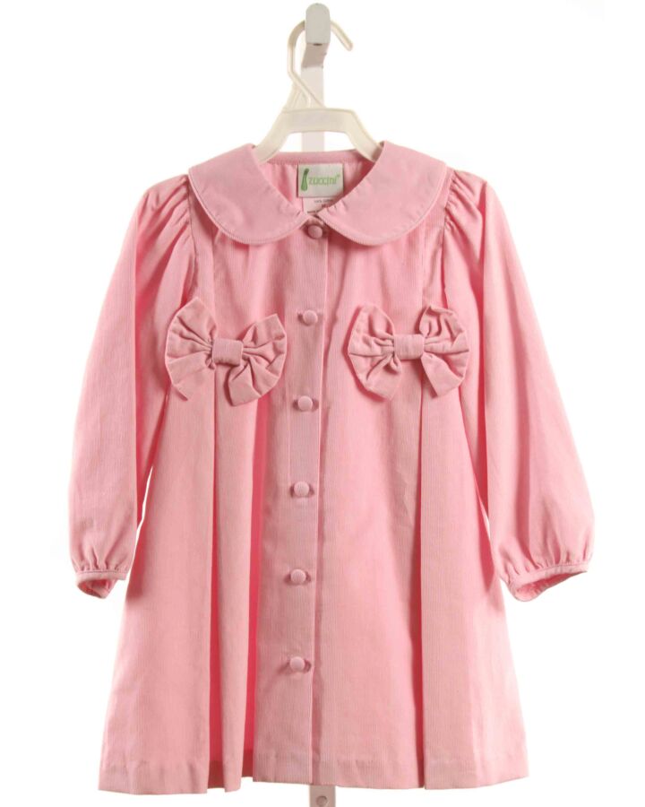 ZUCCINI  PINK CORDUROY   DRESSY OUTERWEAR WITH BOW