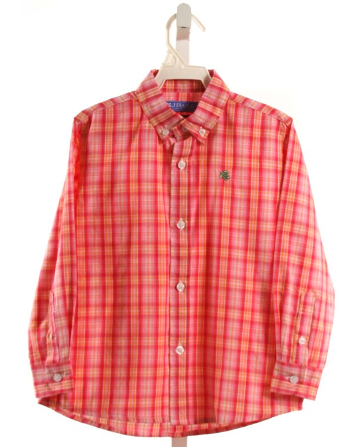 J. BAILEY  HOT PINK  PLAID  DRESS SHIRT