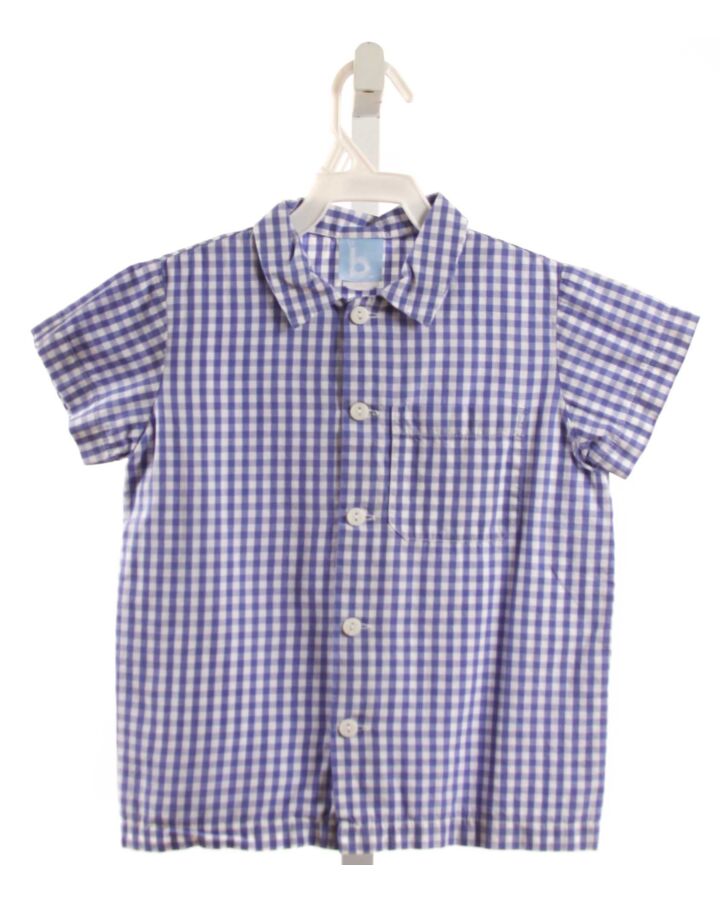 BELLA BLISS  BLUE  GINGHAM  DRESS SHIRT