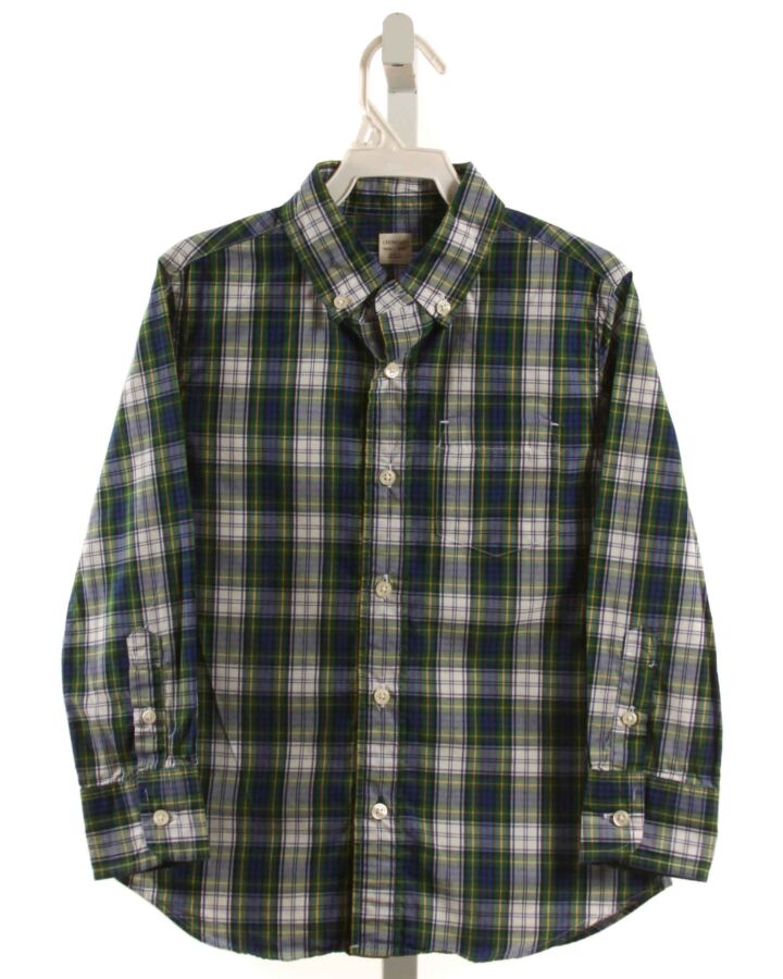 CREWCUTS  GREEN  PLAID  DRESS SHIRT