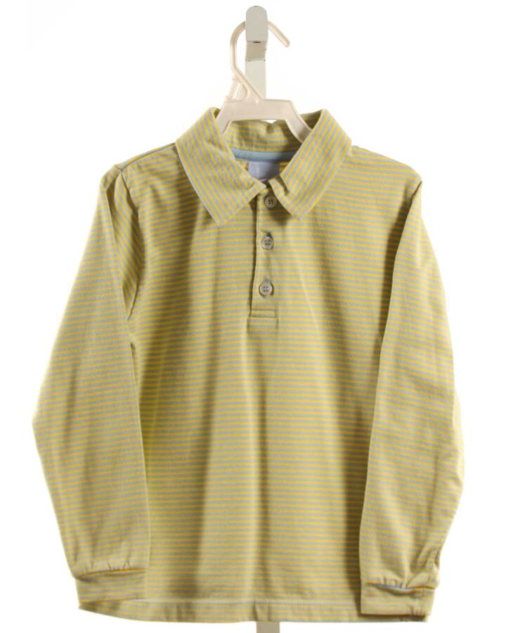 BELLA BLISS  YELLOW  STRIPED  KNIT LS SHIRT