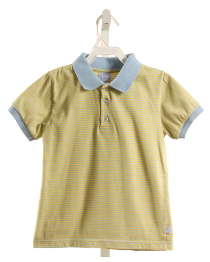 BELLA BLISS  YELLOW  STRIPED  KNIT SS SHIRT