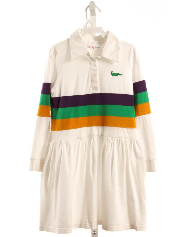 LULU BEBE  WHITE  STRIPED  KNIT DRESS