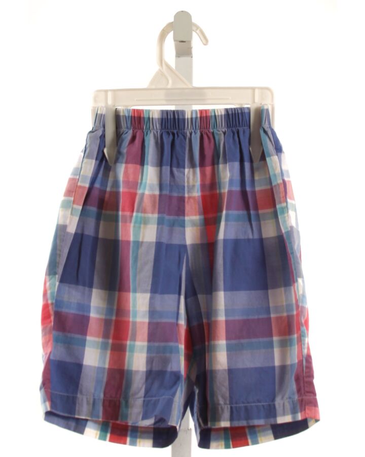 BELLA BLISS  BLUE  PLAID  SHORTS
